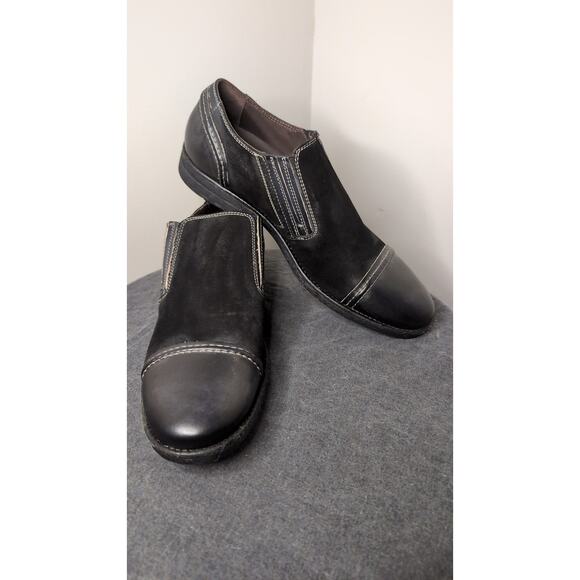 Bacco Bucci Mens Black Leather Comfort Slip On Loafers Size 11.5 Italy main image 4